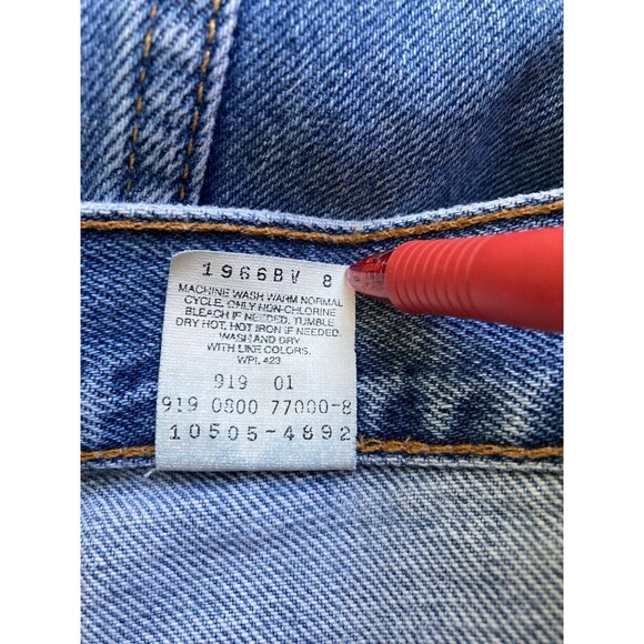 Levi’s 505 Vintage 7 JR M 28x31.5 Denim Jeans Reg Straight Leg Cotton Y2K (2000) - Picture 10 of 10